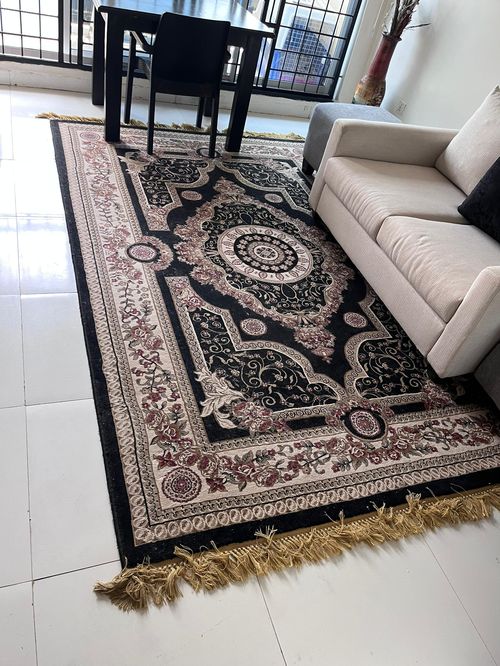 Living room with rug